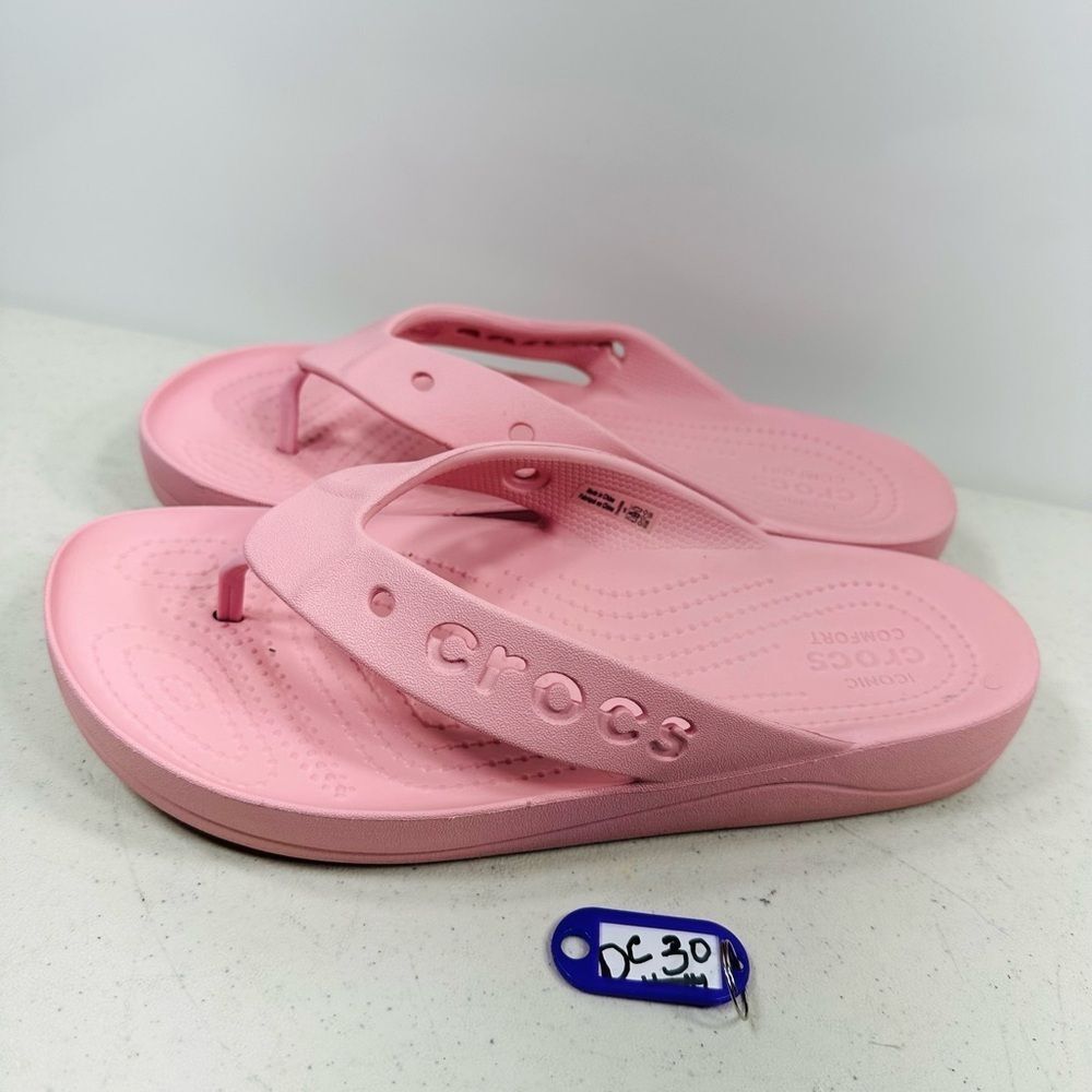Crocs Baya Platform Flip Flop Women's 9 Pink Blush SlipOn Sandals